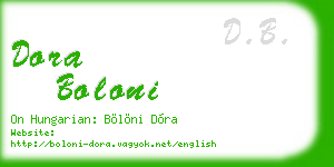 dora boloni business card